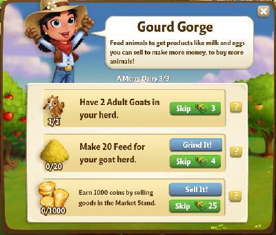 farmville 2 a merry dairy: gourd gorge tasks