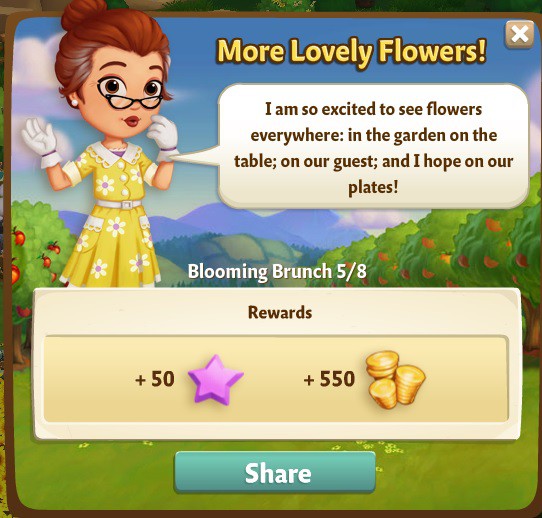 farmville 2 blooming brunch: dress to impress rewards, bonus
