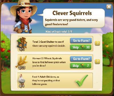 farmville 2 kind of squirrely: clever squirrels part 3 of 8 tasks