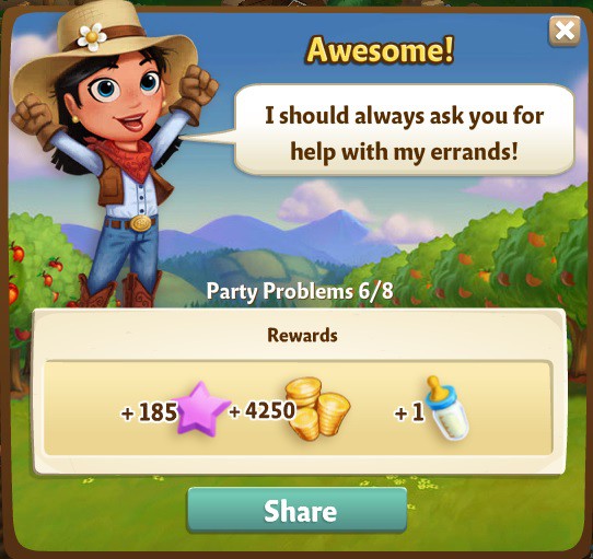 farmville 2 party problems: ends and odds rewards, bonus