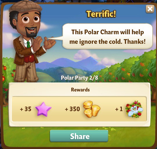 farmville 2 polar party: play it cool rewards, bonus