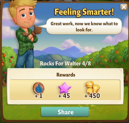 farmville 2 rocks for walter: rocking the books rewards, bonus
