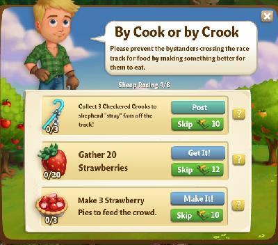 farmville 2 sheep racing: by cook or by crook tasks