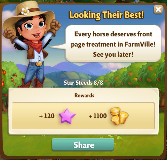farmville 2 star steeds: smile part 8 of 8 rewards, bonus