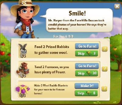 farmville 2 star steeds: smile part 8 of 8 tasks