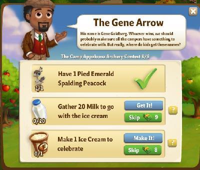 farmville 2 the camp appaloosa archery contest: the gene arrow tasks