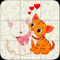 kids puzzle: cartoon cats