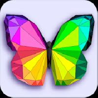 poly art coloring pages - color by number low poly