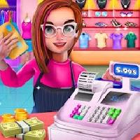 shopping mall cashier and cash register