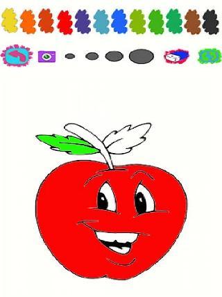 apple family cartoon coloring