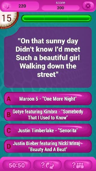 guess the lyrics pop quiz