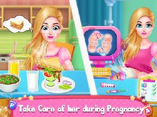 pregnant mom and twin baby care nursery game
