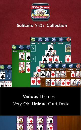 550 card games solitaire pack