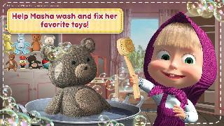 masha and the bear clean house