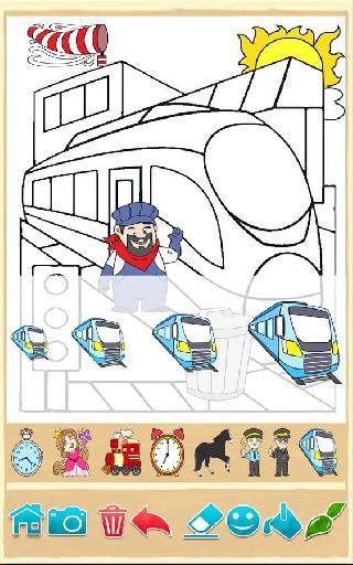 train drawing game for kids