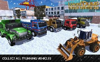 loader and dump truck winter sim