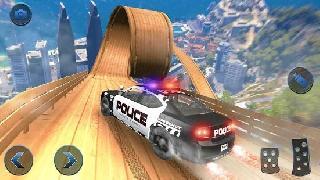 us police flying car vertical ramp racing games