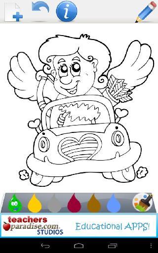 valentines game coloring book