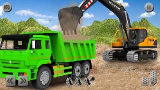 sand excavator truck driving rescue simulator game