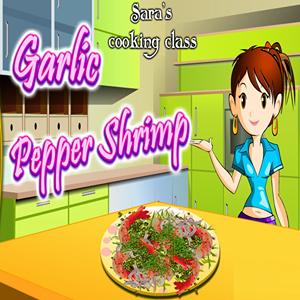 cooking garlic pepper shrimp GameSkip