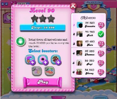 candy crush saga level 90 of 440 tasks