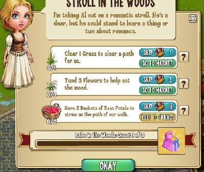 castleville babe in the woods: stroll in the woods tasks