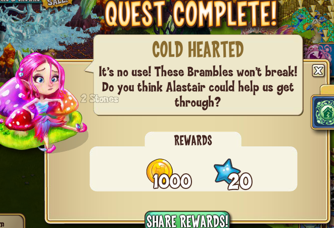 castleville battle for the portal: cold hearted rewards, bonus