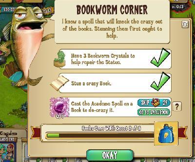 castleville books gone wild: bookworm corner tasks