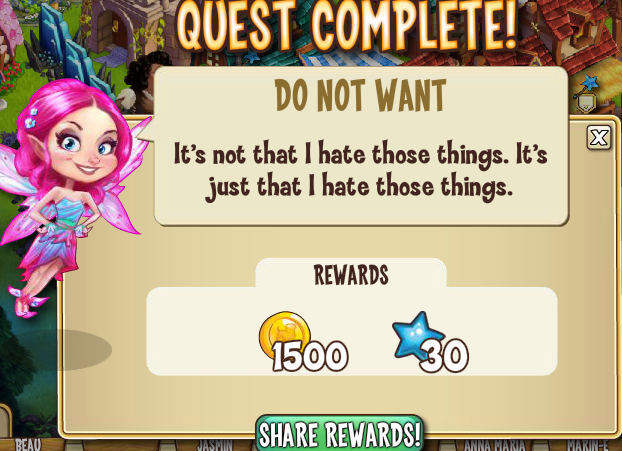 castleville do not want: a fairy tale rewards, bonus