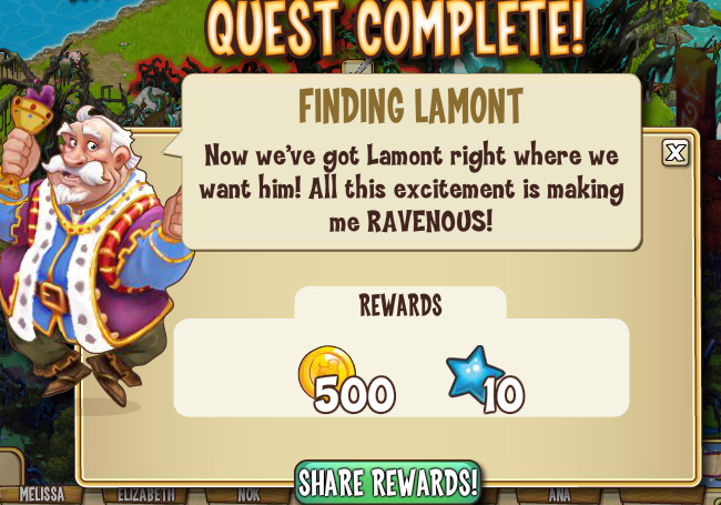 castleville finding lamont: the lamont swamp rewards, bonus