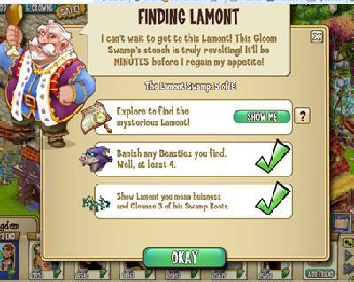 castleville finding lamont: the lamont swamp tasks