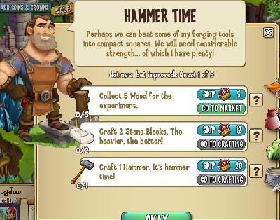 castleville hammer time tasks