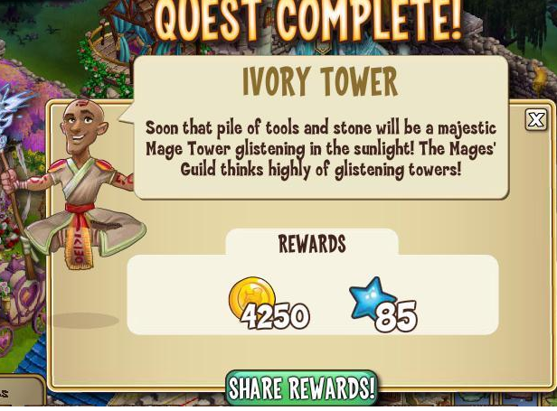 castleville trial by magic: ivory tower rewards, bonus