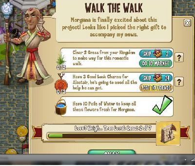 castleville love neig true love: walk the walk tasks