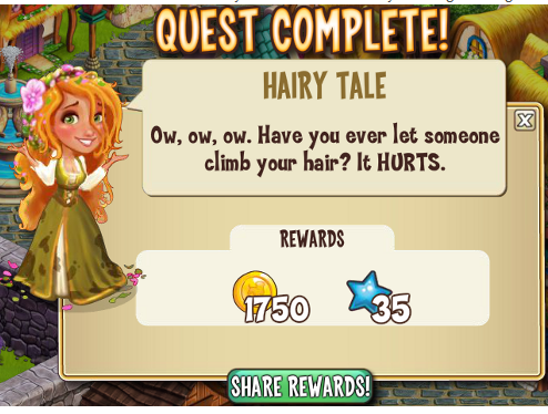 castleville lovelorn: hairy tale rewards, bonus