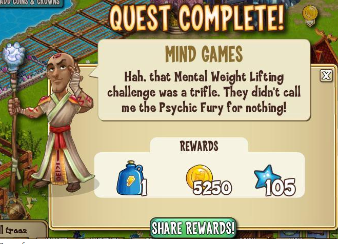 castleville trial by magic: mind games rewards, bonus