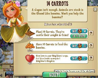 castleville nature lover: 14 carrots tasks
