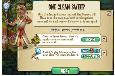 castleville naughty gnomes: one clean sweep tasks
