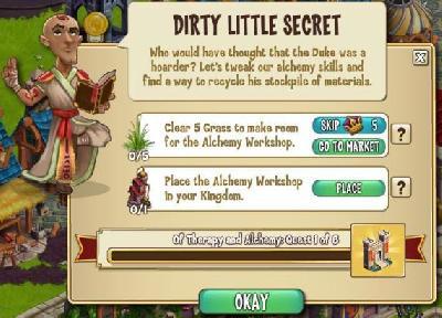 castleville of therapy and alchemy: dirty little secret tasks