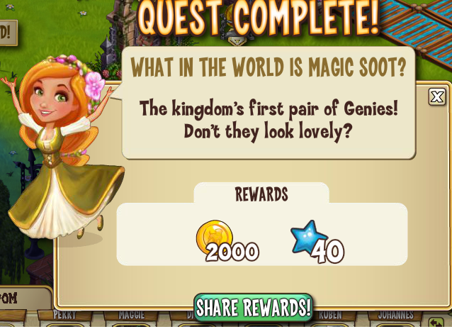 castleville partner genies: what in the world is magic soot rewards, bonus