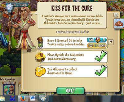castleville quinns curse: kiss for the cure tasks