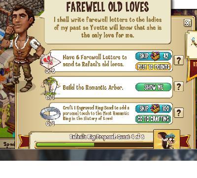 castleville rafael's big proposal: farewell old loves tasks