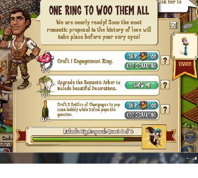 castleville rafael's big proposal: one ring to woo them all tasks