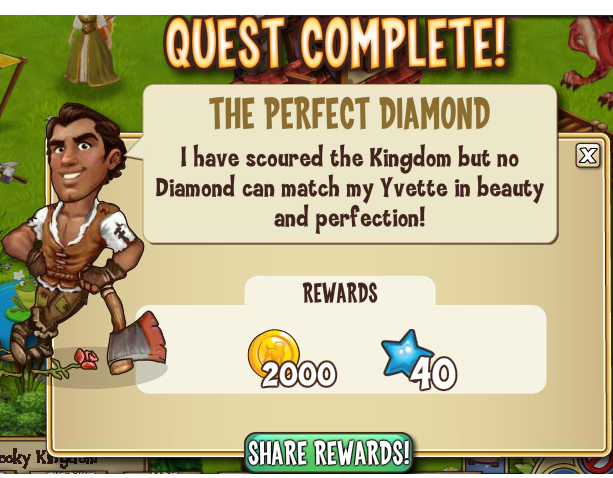 castleville rafael's big proposal: the perfect diamond rewards, bonus
