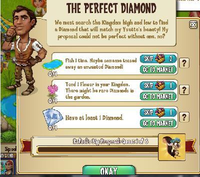 castleville rafael's big proposal: the perfect diamond tasks
