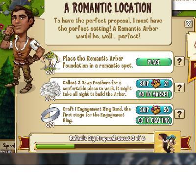 castleville rafael's big proposal: a romantic location tasks