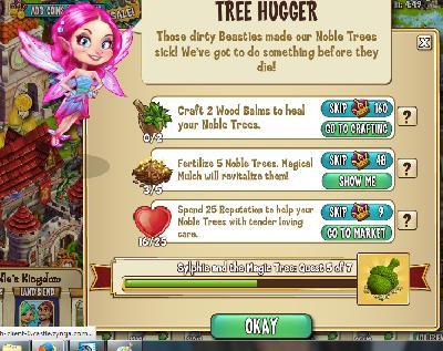 castleville sylphie and the magic tree: tree hugger tasks