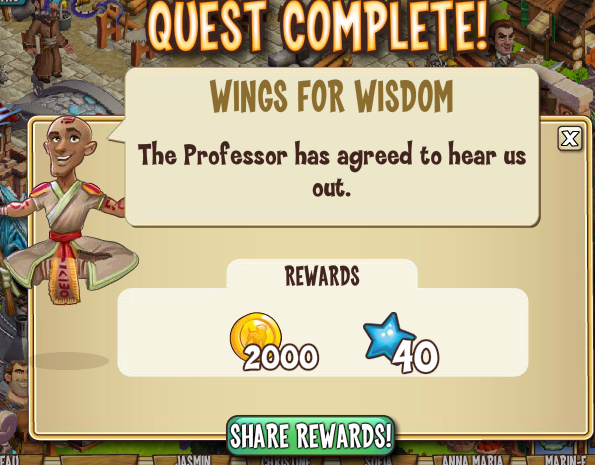 castleville the research hall: wings for wisdom rewards, bonus