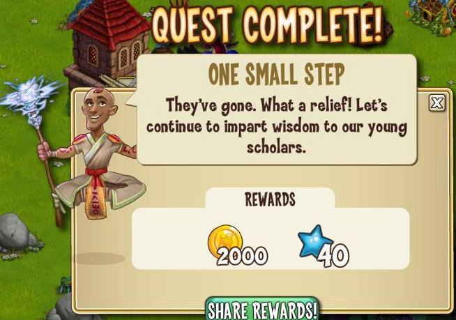 castleville the scholar's guild: one small step rewards, bonus