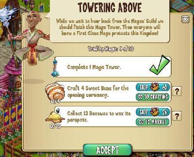 castleville trial by magic : towering above tasks